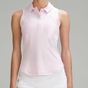 Lululemon Pink Sleeveless Polo Top